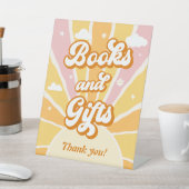 ピンクイエローサンシャインベビーシャワーブック&ギフト 台座サイン (インサイチュ)