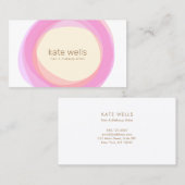 ピンクイエローゼンサークルサロンスパ 名刺 (正面/裏面)