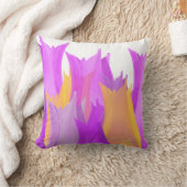 ピンクイエローチューリップフラワーフローラ クッション (ブランケット)