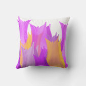 ピンクイエローチューリップフラワーフローラ クッション (裏面)