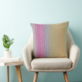 ピンクイエローティール(緑がかった色)トロピカルパターン抽象芸術 クッション (椅子)