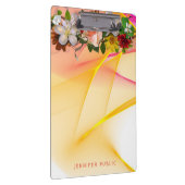 ピンクイエローテンプレートカラフルフローラ水色 クリップボード (右)