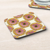 ピンクイエローデイジーコースターセット コースター (左側)