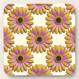 ピンクイエローデイジーコースターセット コースター