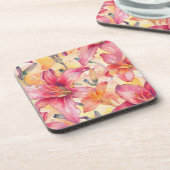 ピンクイエローデイリー コースター (左側)