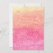 ピンクイエローバルーン誕生日招待状 招待状 (裏面)