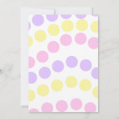 ピンクイエローパープルパステルガールシャワー招待状 招待状 (裏面)