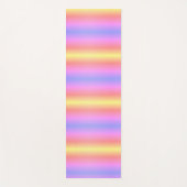 ピンクイエローパープルパステルストライプズグラデーション4ニーナ ヨガマット (正面)