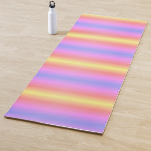 ピンクイエローパープルパステルストライプズグラデーション4ニーナ ヨガマット