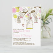 ピンクイエロービルダケイズリハーサルディナー招待状 招待状 (スタンド正面)