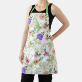 ピンクイエローピンクパープルフローラ緑 エプロン (インサイチュ)