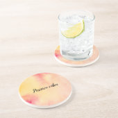 ピンクイエローピーチ絞り染め コースター (側面)