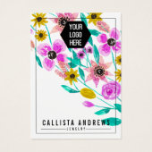 ピンクイエローフローラキーチェーンロゴ表示 (正面)