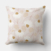 ピンクイエローフローラデイジー春 クッション (正面)