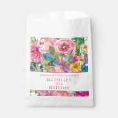 ピンクイエローフローラ女子バースデーパーティー フェイバーバッグ (正面)