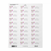 *~*ピンクイエローブルーウォーターカラーロータス ラベル (フルシート)