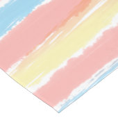 ピンクイエローブルーウォーター色のストライプ ショートテーブルランナー (コーナー)