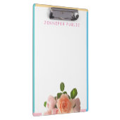 ピンクイエローブルーグリーンウォーターバラテンプレート クリップボード (右)