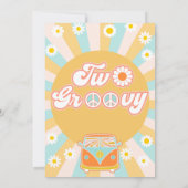 ピンクイエローブルーツーグルービーレトロ2nd誕生日 招待状 (裏面)