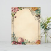 ピンクイエローブルーフローラジャンクジャーナルヴィンテージ (スタンド正面)