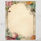 ピンクイエローブルーフローラジャンクジャーナルヴィンテージ (正面)