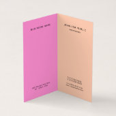 ピンクイエローブルーモエレガントノグラモダンムテンプレート 名刺 (内部)