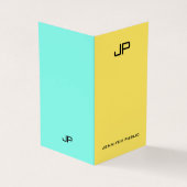 ピンクイエローブルーモエレガントノグラモダンムテンプレート 名刺 (外部)