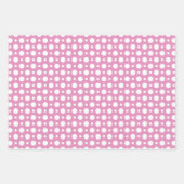 ピンクイエローホワイトかわいいベビーガールアイテム ラッピングペーパーシート (正面3)