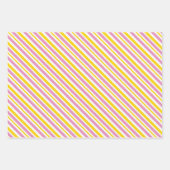 ピンクイエローホワイトかわいいベビーガールアイテム ラッピングペーパーシート (正面2)