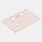 ピンクイエローホワイトその女の子のベビー項目 ゲストブック (コーナー)