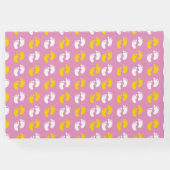 ピンクイエローホワイトベビーガール足 ゲストブック (裏面)