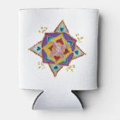 ピンクイエローマンダラ 缶クーラー (正面)