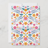 ピンクイエローメキシカンフェスタ赤ちゃんシャワー 招待状 (裏面)