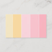 ピンクイエローモダントレンディーミニマルテンプレート 名刺 (裏面)