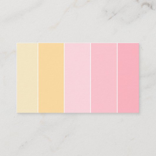 ピンクイエローモダントレンディーミニマルテンプレート 名刺 (裏面)