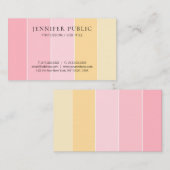 ピンクイエローモダントレンディーミニマルテンプレート 名刺 (正面/裏面)