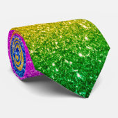 ピンクイエローレインボープライドグリッター ネクタイ (ロール)