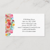 ピンクイエローレッドブルーフェミニンフローラ 名刺 (裏面)
