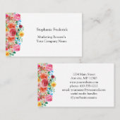 ピンクイエローレッドブルーフェミニンフローラ 名刺 (正面/裏面)