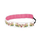 ピンクイエローレッドローズパターンかわいらしヴィンテージ アスレチックヘッドバンド (右)