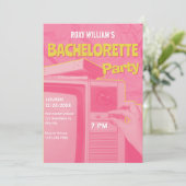 ピンクイエローレトロバチェロレッテ 招待状 (スタンド正面)