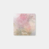 ピンクイエローローズウォーターカラーミックスモノグラム ポストイット (正面)