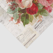ピンクイエローローズヴィンテージフランスの文字ティッシュペーパー 薄葉紙 (詳細)