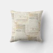 ピンクイエローローズヴィンテージフランスの文字装飾用クッション クッション (裏面)