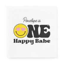 ピンクイエローワンハッピーベファースト誕生日