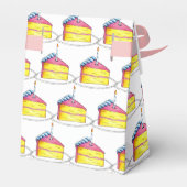 ピンクイエロー層ハッピーバースデーケーキスライスキャンドル フェイバーボックス (裏面サイド)