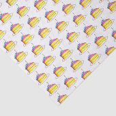 ピンクイエロー層ハッピーバースデーケーキスライスキャンドル 薄葉紙 (詳細)