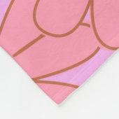 ピンクイエロー熱帯フローラの夏 フリースブランケット (角)