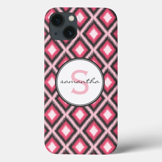 ピンクイカットモノグラム Case-Mate iPhoneケース (裏面)