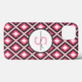 ピンクイカットモノグラム Case-Mate iPhoneケース (裏面 (横))